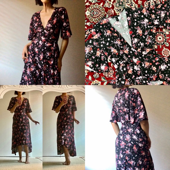 BOGOFREE Floral Wrap Dress - Picture 4 of 5